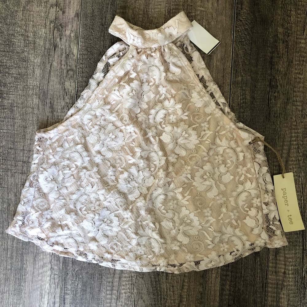 LACE OPEN BACK CROP